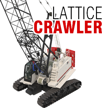 Lattice crawler cranes